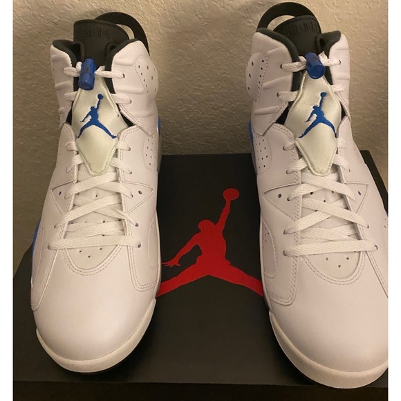 Authentic New In Box Jordan 6 Retro Sport Blue 2014 Size 13 Athletic Streetwear - Picture 2 of 16